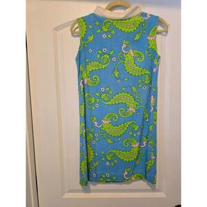 Vintage Paisley Blue Summer Dress Sz Sm
